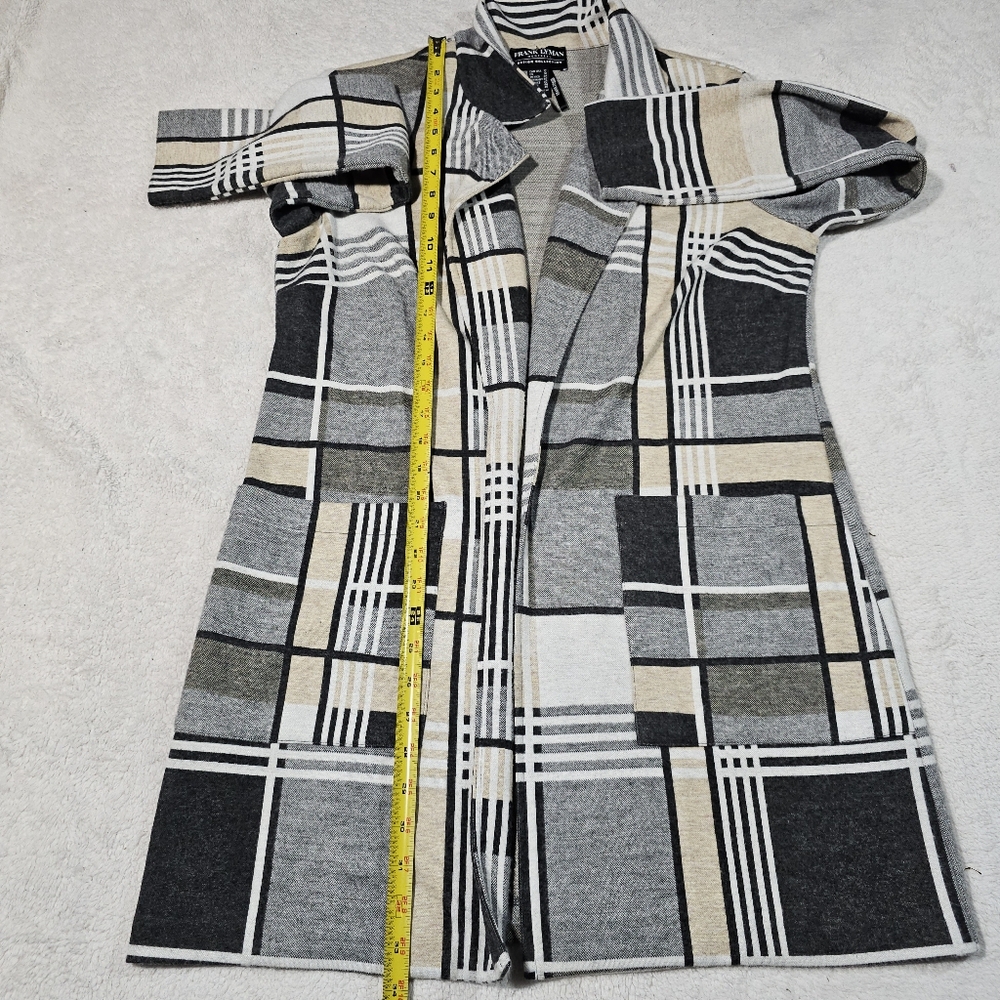 Frank Lyman  - Knit Throwover -Beige/Grey Size 12 - Picture 13 of 13